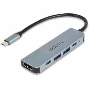 Dicota USB-Typ C Docking Station für Smartphone, Projektor, Tablet, Desktop-PC, Monitor, E-Book-Reader, TV, Digital-Player