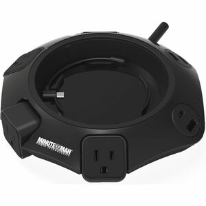 Minuteman MMS MMS-POD4U4 4-Outlets Surge Suppressor/Protector - Right Angle - 4 x AC Power, 1 x USB Type C, 3 x USB Type A