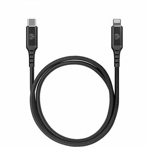 DEQSTER 1 m Lightning/USB-C Datentransferkabel - 1 - Cable for iPad, iPhone - 480 Mbit/s - MFI - Schwarz