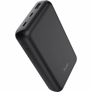 Trust Laro Stromspeicher - Schwarz - für Notebook, Smartphone, Tablet, Action-Kamera, MacBook, Spielkonsole - 1 x Typ-C 65