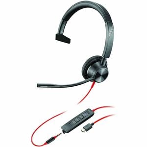 HEADSET POLY BLACKWIRE 3315 MONO USB-C/ADAP.USB-A 3.5MM TEAMS