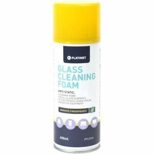 Platinet Cleaning Foam for Office Equipment, Monitor, Copier, Scanner - 400 mL - Anti-bacterial, Anti-static, Streak-free
