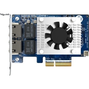 QNAP QXG-10G2TB 10Gigabit Ethernet Card - PCI Express 3.0 x4 - 10 Gbit/s Data Transfer Rate - Marvell AQtion AQC113C - 2 P