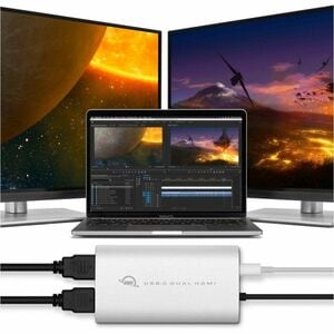 OWC USB-C Dual HDMI 4K Display Adapter with DisplayLink - 1 x USB Type C - Female - 2 x HDMI 2.0 Digital Audio/Video - Fem