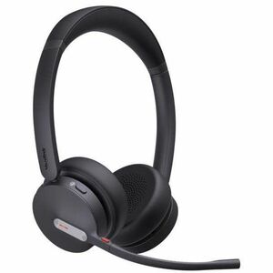 Yealink BH70 Wireless On-ear, Over-the-head Stereo Headset - Black - Microsoft Teams Certification - Binaural - Supra-aura