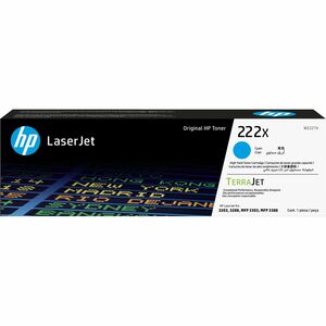 HP 222X Original High Yield Laser Toner Cartridge - Cyan - 1 Pack - 2500 Pages