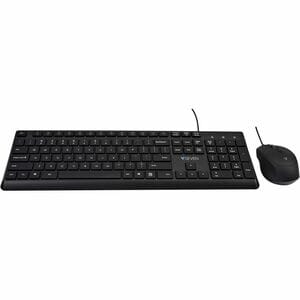 V7 CKU350US Keyboard & Mouse - English (US) - USB Cable Keyboard - 106 Key - Keyboard/Keypad Color: Black - USB Cable Mous