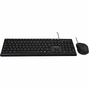 V7 CKU350FR Keyboard & Mouse - French - USB Cable Keyboard - 107 Key - Keyboard/Keypad Color: Black - USB Cable Mouse - Op