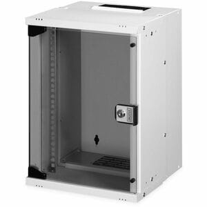 Digitus SOHO PRO 9U Wandmontierbar Geschlossener Schrank Rackschrank für Networking - Hellgrau - Glas, Stahl, Blech - 30 k
