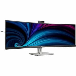 Philips 49B2U6900CH 49" (124.5 cm) Class Webcam UW-QHD Curved Screen LED Monitor - 32:9 - Textured Black - 48.8" (124 cm) 
