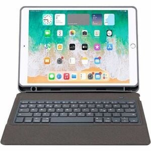 DEQSTER Slim Robust Tastatur/Cover für 25,9 cm (10,2 Zoll) Apple iPad (7. Generation), iPad (8. Generation), iPad (9. Gene