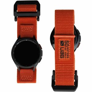 Urban Armor Gear Active Adjustable Smartwatch Band - Medium (M)/Large (L) - Hook & Loop Attachment - Rust, Orange - Stainl
