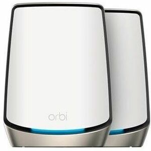 Netgear Orbi RBK862S Wi-Fi 6 IEEE 802.11ax Ethernet Wireless Router - Tri Band - 2.40 GHz ISM Band - 5 GHz UNII Band - 8 x