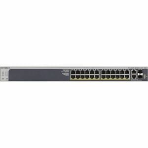 Netgear S3300 S3300-28X-PoE+ 28 Ports Manageable Ethernet Switch - Gigabit Ethernet, 10 Gigabit Ethernet - 1000Base-T, 10G