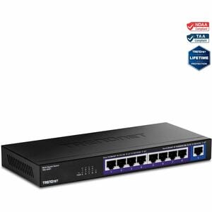TRENDnet TEG-S591 9 Ports Ethernet Switch - 10 Gigabit Ethernet - 10GBase-T - 2 Layer Supported - 11.90 W Power Consumptio