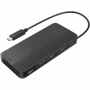 Lenovo USB-Typ C Docking Station für Monitor, Notebook - Ladefunktion - 135 W - Schwarz - 2 Unterstützte Displays - 4K @ 6