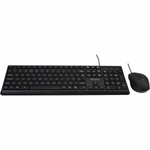 V7 CKU350UK Keyboard & Mouse - English (UK) - USB Cable Keyboard - 107 Key - Keyboard/Keypad Color: Black - USB Cable Mous