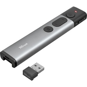 Trust Kazun Presentation Pointer - Radio Frequency - USB 2.0 - 4 Button(s) - Wireless - 2.40 GHz - Symmetrical