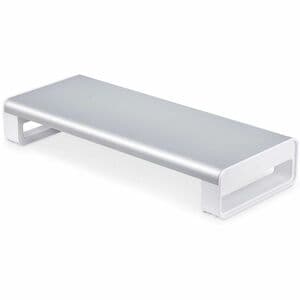 StarTech.com Ergonomic Monitor Riser Stand, Up to 33lb/15kg, Fixed height 3.5in/9cm, Desktop Computer Monitor/Laptop Riser