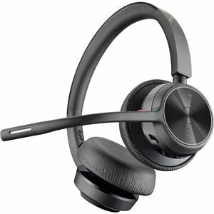 Poly Voyager 4300 UC 4320 Wireless On-ear, Over-the-head Stereo Headset - Black - Siri, Google Assistant - Binaural - Supr