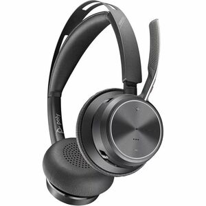 Poly Voyager Focus 2 有线/无线 入耳式, 头戴式 立体声 耳机 - 黑 - Microsoft Teams认证 - Siri, Google Assistant - 双声道 - 耳罩 - 5000 cm - 蓝牙 - 20