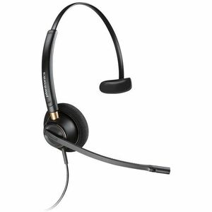 Poly EncorePro HW510 有线 入耳式 Mono 耳机 - 黑 - 单声道 - 耳罩 - 20 Hz 到 16 kHz - 78.5 cm 线缆 - 全向, 降噪 麦克风 - 迷你手机（3.5毫米）