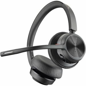 Poly Voyager 4300 UC 4320 有线/无线 头戴式, 入耳式 立体声 耳机 - Microsoft Teams认证 - 双声道 - 上耳式 - 5000 cm - 蓝牙 - 20 Hz 到 20 kHz - 150 cm 线