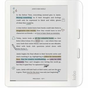 Kobo Libra Colour Digital Text Reader - White - 24000 Book(s) - 32 GB Flash - 17.8 cm (7") Display - Touchscreen - 1264 x 