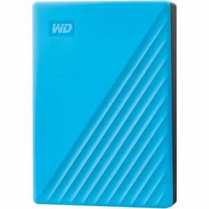 WD My Passport WDBR9S0060BBL-WESN 6 TB Portable Hard Drive - External - Blue - USB 3.2 (Gen 1) Micro-B - 256-bit AES Encry