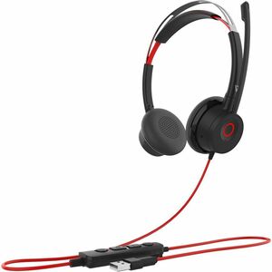 Cuffie V7 Premium HU621 Cavo Over-the-head, On-ear Stereo - Nero, Rosso - Microsoft Teams Certification - Binaural - Supra