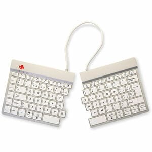 R-Go Split Break Keyboard - Wireless Connectivity - Spanish - QWERTY Layout - White - Scissors Keyswitch - Bluetooth - 5 -