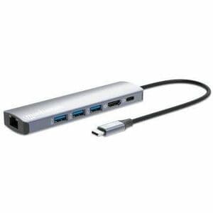 Estación Docking USB-C con Hub, 6 en 1 - Manhattan