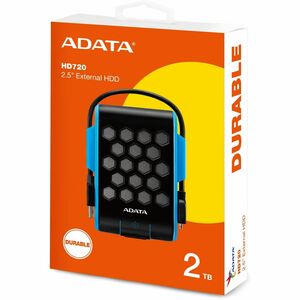 Disco Duro Pórtatil Adata HD720 AHD720-2TU31-CBL - 2.5" Externo - 2TB - Azul - Consola de juegos Dispositivo compatible - 