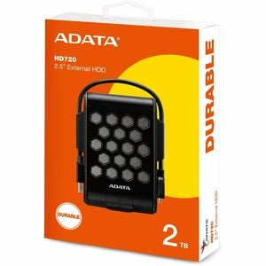 Disco Duro Pórtatil Adata HD720 AHD720-2TU31-CBK - 2.5" Externo - 2TB - Negro - Consola de juegos Dispositivo compatible -