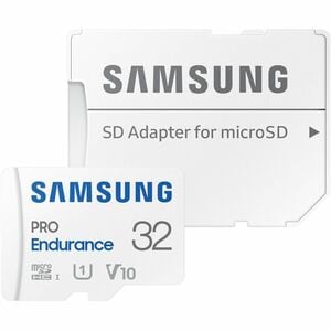 Samsung PRO Endurance 32 GB Class 10/UHS-I (U1) V10 microSDHC - 100 MB/s Read - 30 MB/s Write - 120 Month Warranty