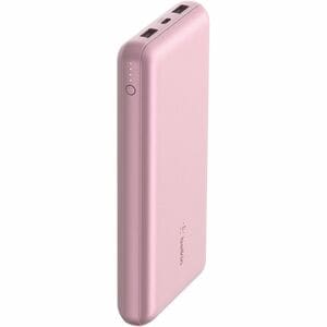 Belkin BoostCharge Power Bank - Pink - For Smartphone, iPhone - 20000 mAh - 15 W - 3 x USB - Pink