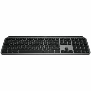 Logitech MX Keys S Keyboard - Wireless Connectivity - USB Interface - English (UK) - QWERTY Layout - Space Gray - Membrane