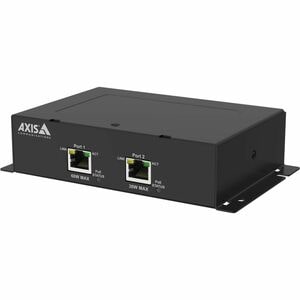 AXIS TU8010 PoE Extender 2-port - 1 x RJ-45 Input Port(s) - 2 x RJ-45 Output Port(s) - 90 W - Black