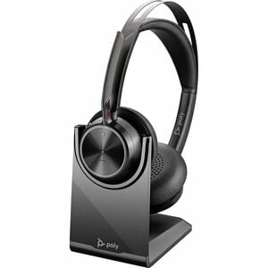 Casque Poly Voyager Focus 2 - Câblé / Sans fil - Design Sur tête, Supra-auriculaire - Stéréo - Couleur Noir - Siri, Google