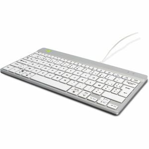 R-Go Compact Break Keyboard - Cable Connectivity - USB Type C Interface - Belgian - AZERTY Layout - White - Scissors Keysw