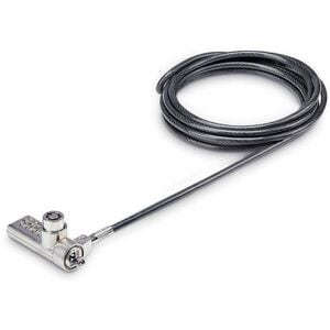 StarTech.com 10-Pack Dual-Access Laptop Lock, 6.5ft (2m) Keyed Alike and Combination Security Cable Lock for K-Slot Device