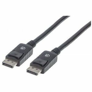 DisplayPort 1.2 Cable, 4K@60hz, 2m, Male to Male, Equivalent to Startech DISPL2M, With Latches, Fully Shielded, Black, Lif