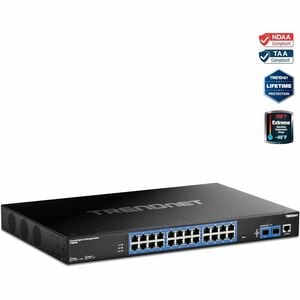Switch Ethernet TRENDnet TI-RG262i 24 Porte Gestibile - Gigabit Ethernet - 10/100/1000Base-T, 1000Base-X - 2 Layer support
