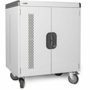 Rocstor Volt Charging Cart - 3 Shelf - Push Handle Handle - 4 Casters - 5" Caster Size - Steel - 30" Width x 25.10" Depth 