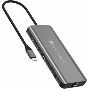 j5create Mini Dock JCD398 USB-Typ C Docking Station für Festplatte, Kamera, Flash-Laufwerk, Kopfhörer, Tablet, Webcam, Tas