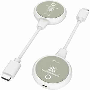 j5create ScreenCast JVAW75-N Transmissor/receptor do extensor de vídeo - Sem fios - 30 m Alcance - 1 x USB - 3840 x 2160 V