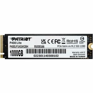 Patriot Memory P400 Lite 1000 GB Solid State Drive - M.2 2280 Internal - PCI Express NVMe (PCI Express NVMe 4.0 x4) - Note