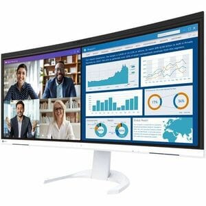 EIZO FlexScan EV3450XC-WT 34 Zoll Class Webcam UWQHD Gekrümmter Bildschirm LED-Monitor - 21:9 Format - Weiß - 86,6 cm (34,