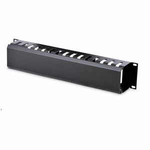 2U Horizontal Finger Duct Rack Cable Management Panel with Cover - Server Rack Cable Duct - Rack Cable Organizer - Network