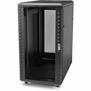 StarTech.com 25U Rack Cabinet for A/V Equipment, Server - 464.82 mm Rack Width x 812.80 mm Rack Depth - Black - Steel, Mes